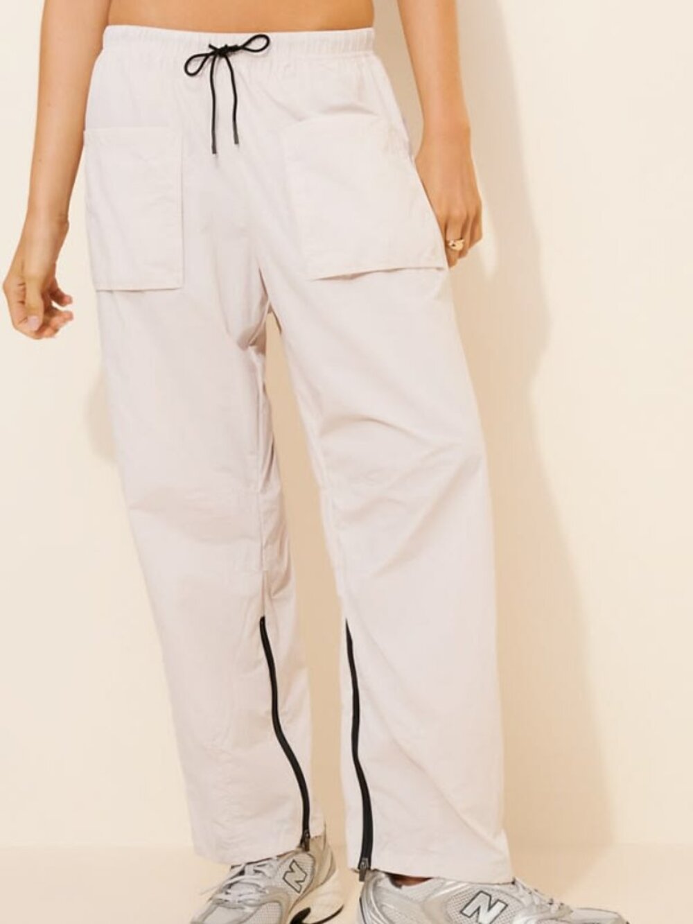 Free People Movement Women's Fly By Night Pants in Ivory Size Large
